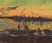 Vincent Van Gogh Coal Barges (nn04) Spain oil painting reproduction